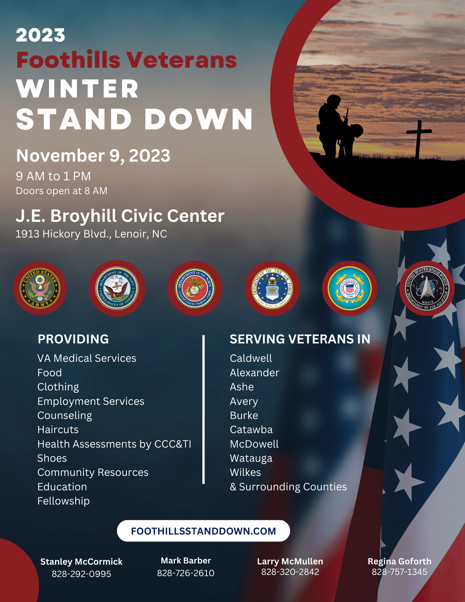 2023 Foothills Veterans Winter Stand Down Flier