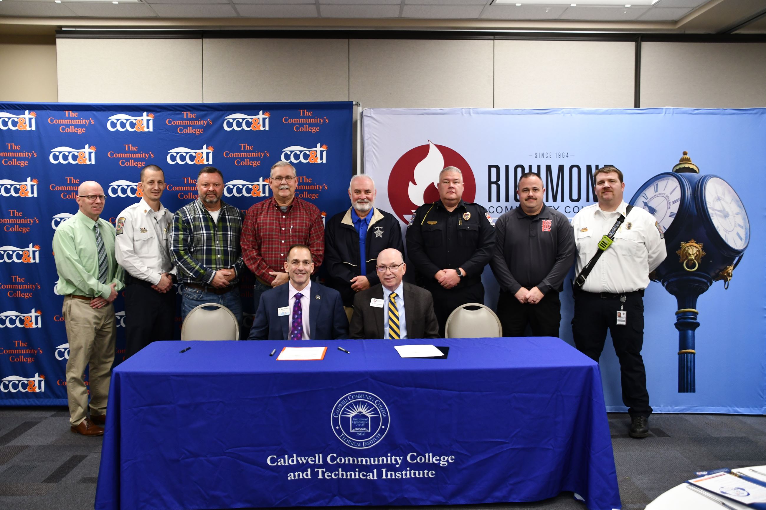 City and County Officials at CCC&TI and Richmond Community College Partnership Announcement