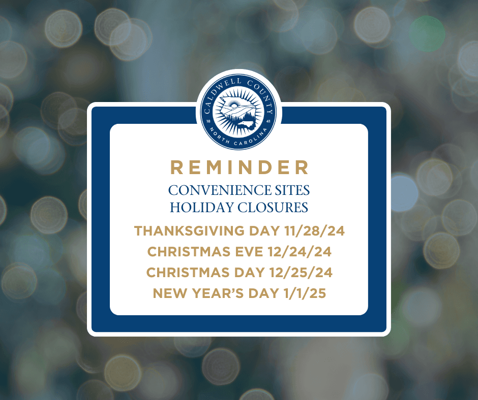 Convenience Site Holiday Closures