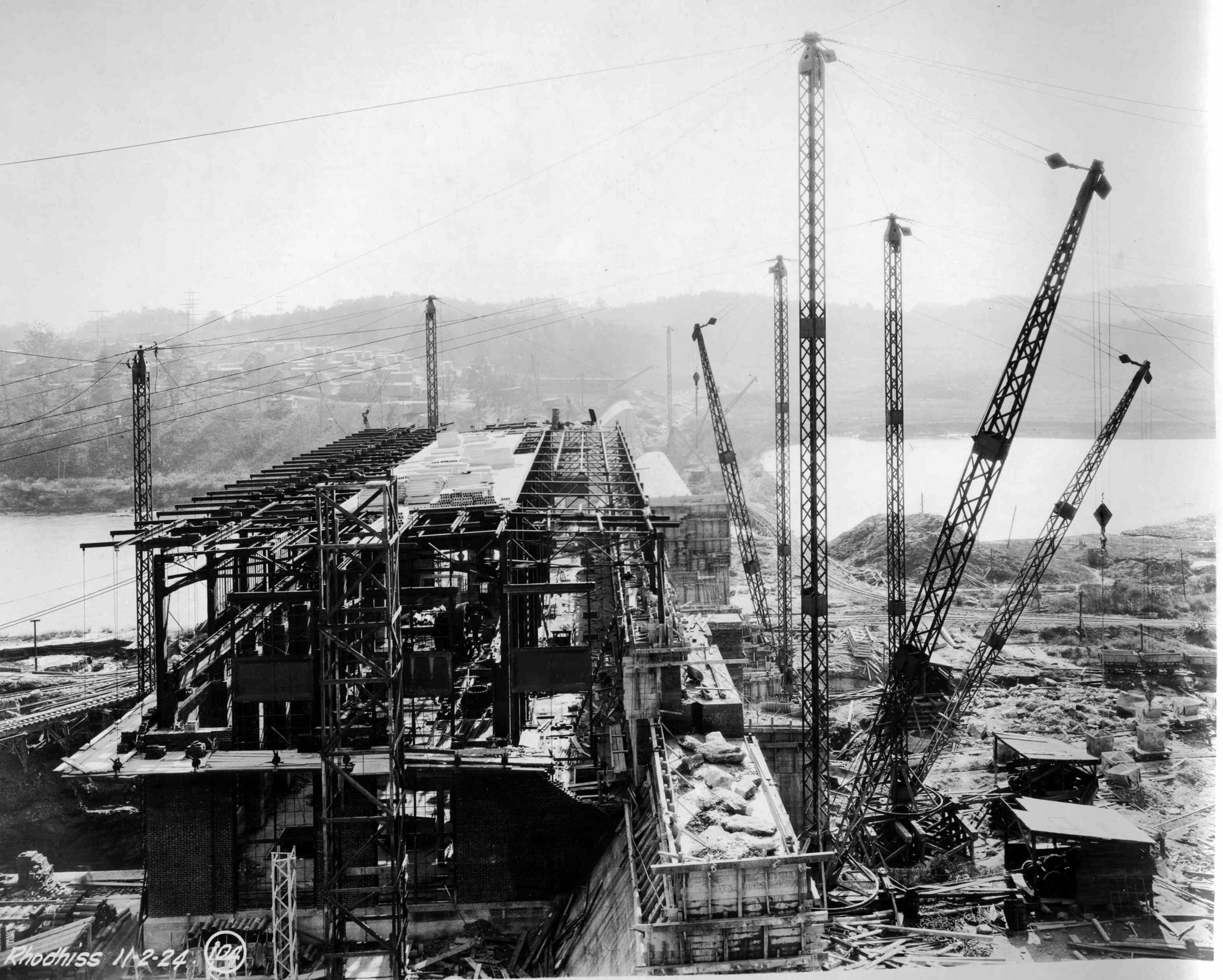 1920s Power Plant Construction  Photo