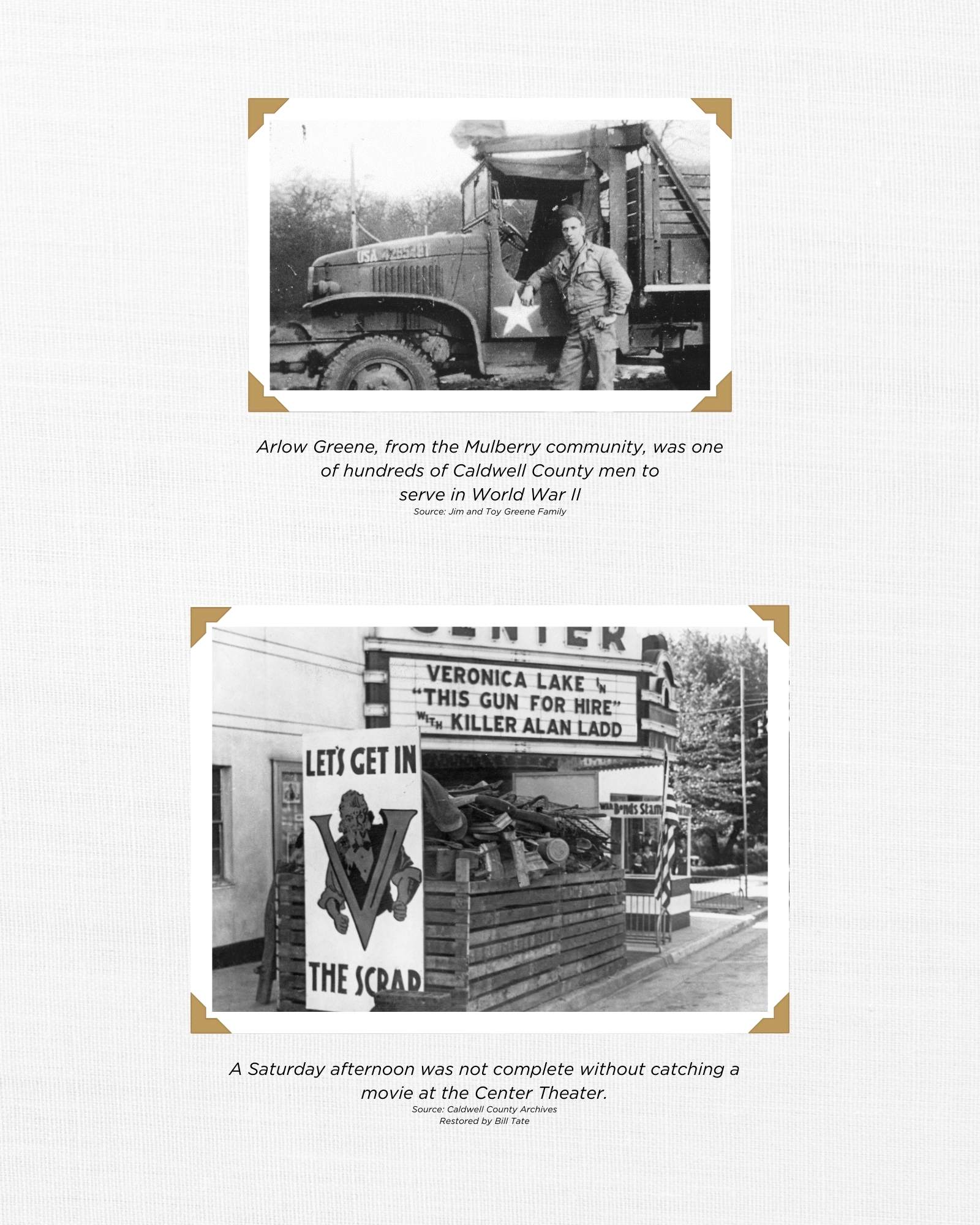 Collage World War II Soldier and Center Theater